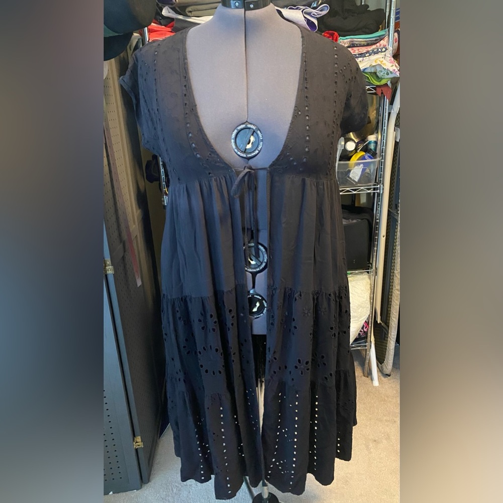 Torrid dyed Eyelet cap sleeve duster size 3x
